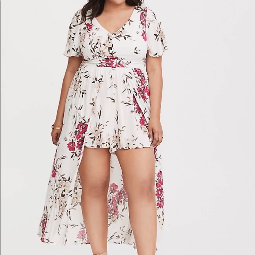 TORRID Maxi Floral Romper Dress Size 18